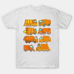 Trash Truck Design Boys Girls Men Women T-Shirt